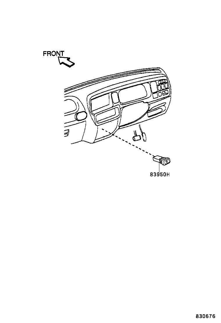 83950-97501 LAMP ASSY, PASSENGER SEAT BELT WARNING product image