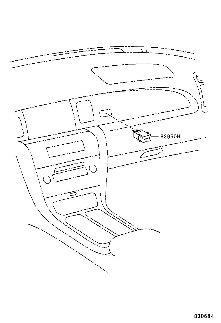 83950-24030 LAMP ASSY, PASSENGER SEAT BELT WARNING product image