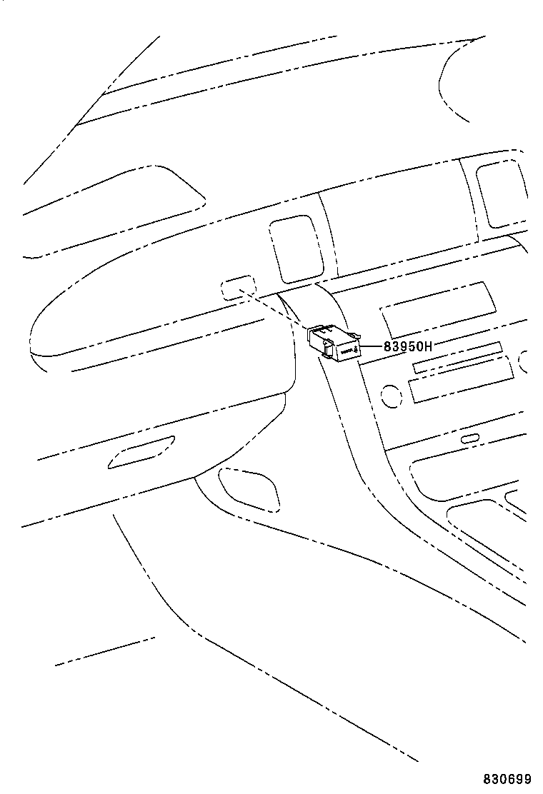 83950-51010 LAMP ASSY, PASSENGER SEAT BELT WARNING product image