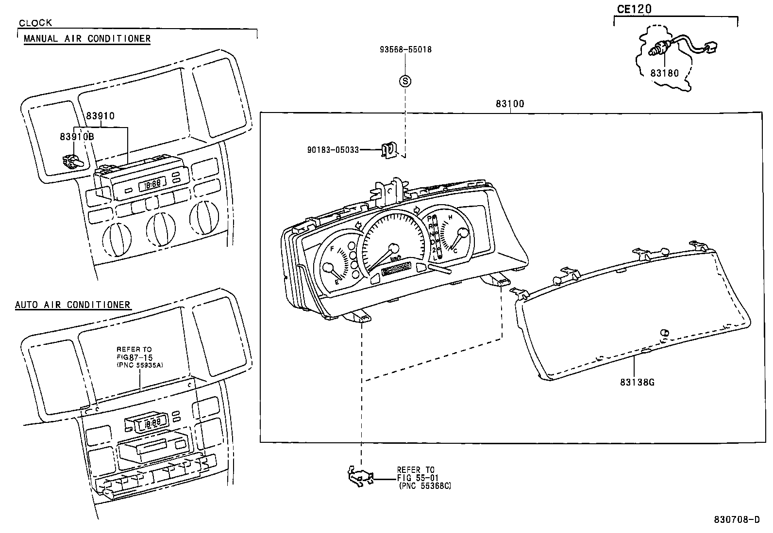 83852-02550 GLASS, COMBINATION METER product image