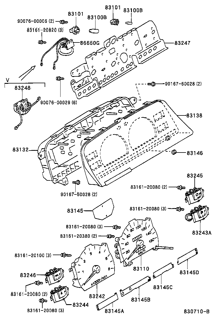 Toyota 90010-06057 BULB, COMBINATION METER, NO.1