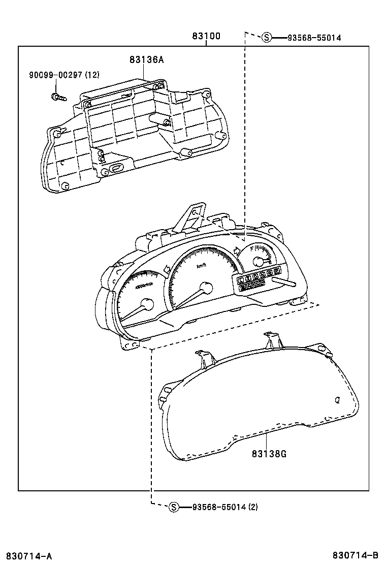83852-44490 GLASS, COMBINATION METER product image
