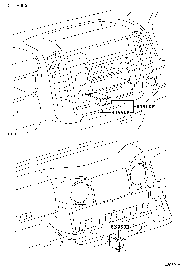 83950-37020 LAMP ASSY, PASSENGER SEAT BELT WARNING product image