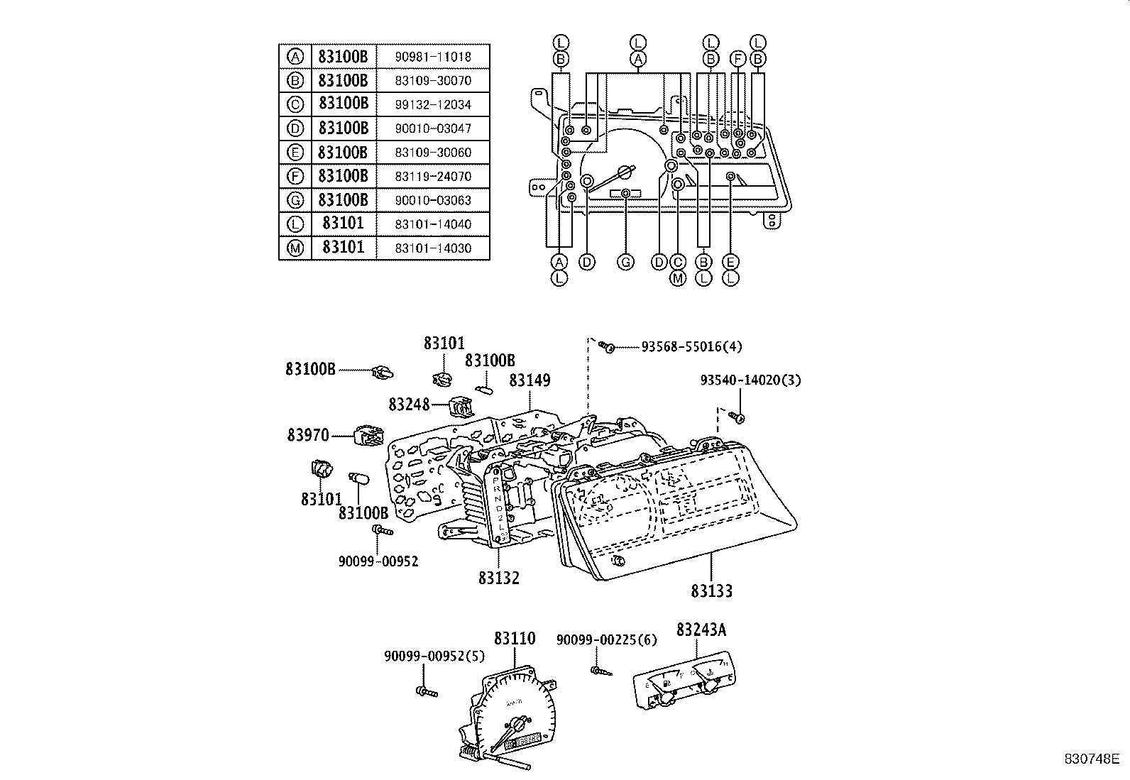 83841-43750 CASE, COMBINATION METER product image