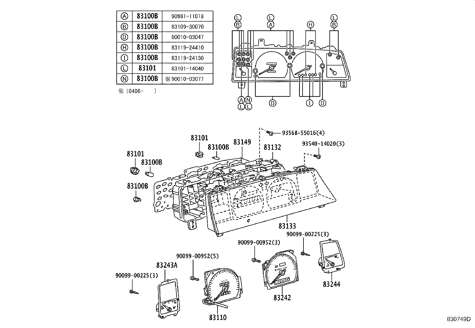 83841-43750 CASE, COMBINATION METER product image