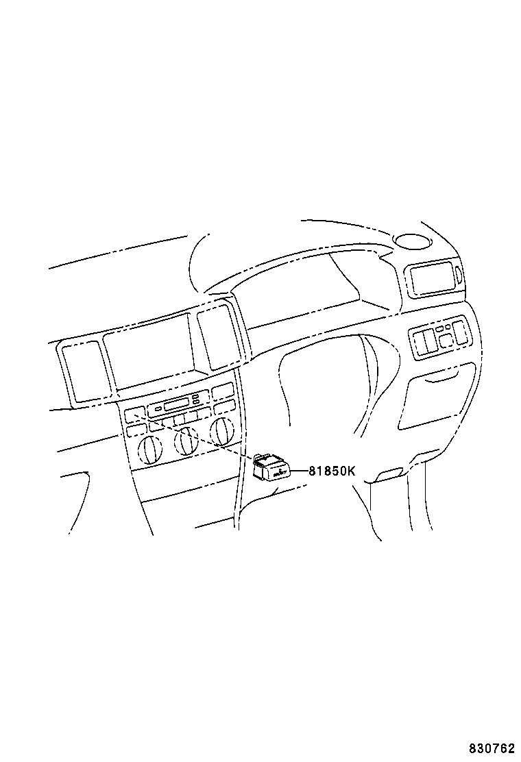 81850-13010 LAMP ASSY, SECURITY INDICATOR product image