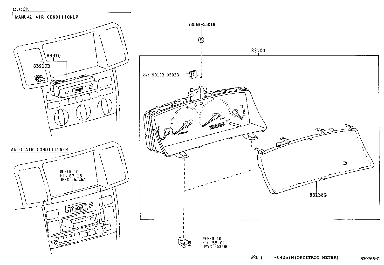 83852-02800 GLASS, COMBINATION METER product image