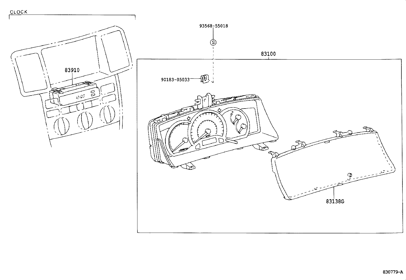 Toyota 83800-02D71 METER ASSY, COMBINATION