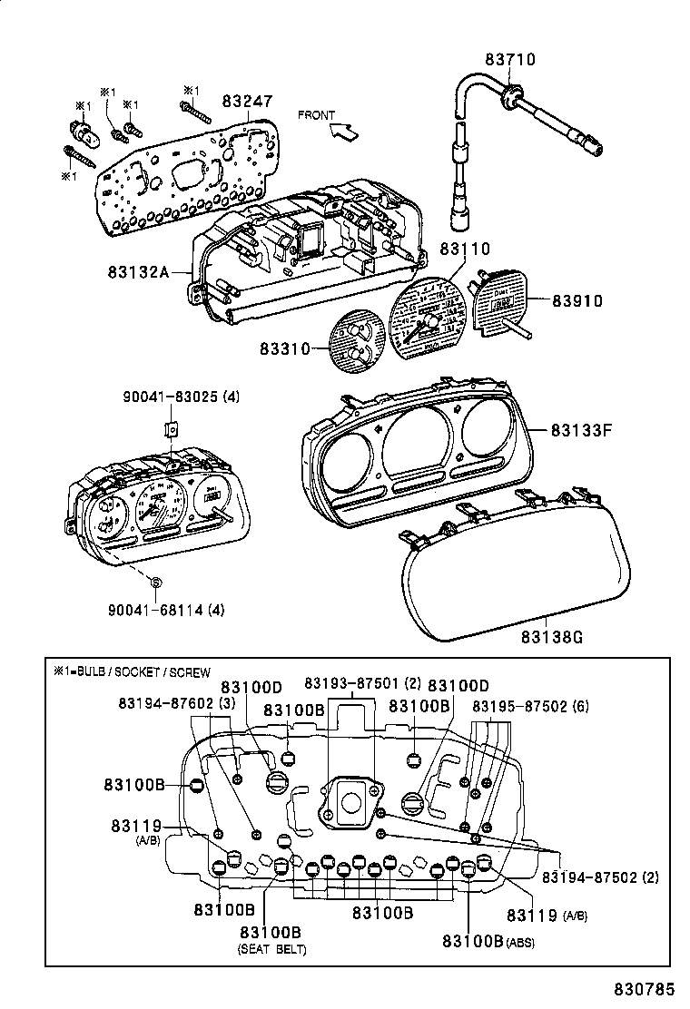83133-97201 PLATE, METER product image