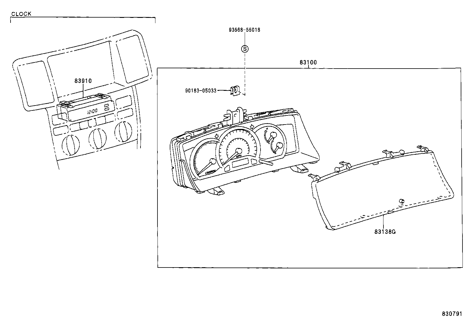 83852-02680 GLASS, COMBINATION METER product image