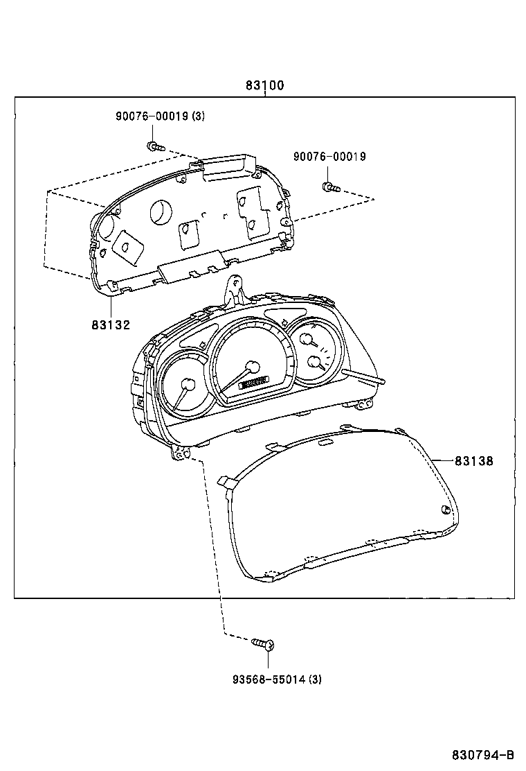 83852-58020 GLASS, SPEEDOMETER product image