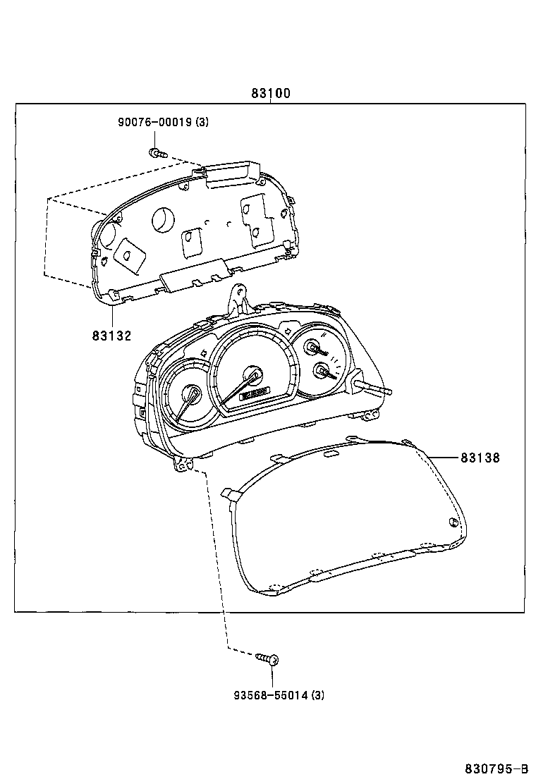 83852-58020 GLASS, SPEEDOMETER product image