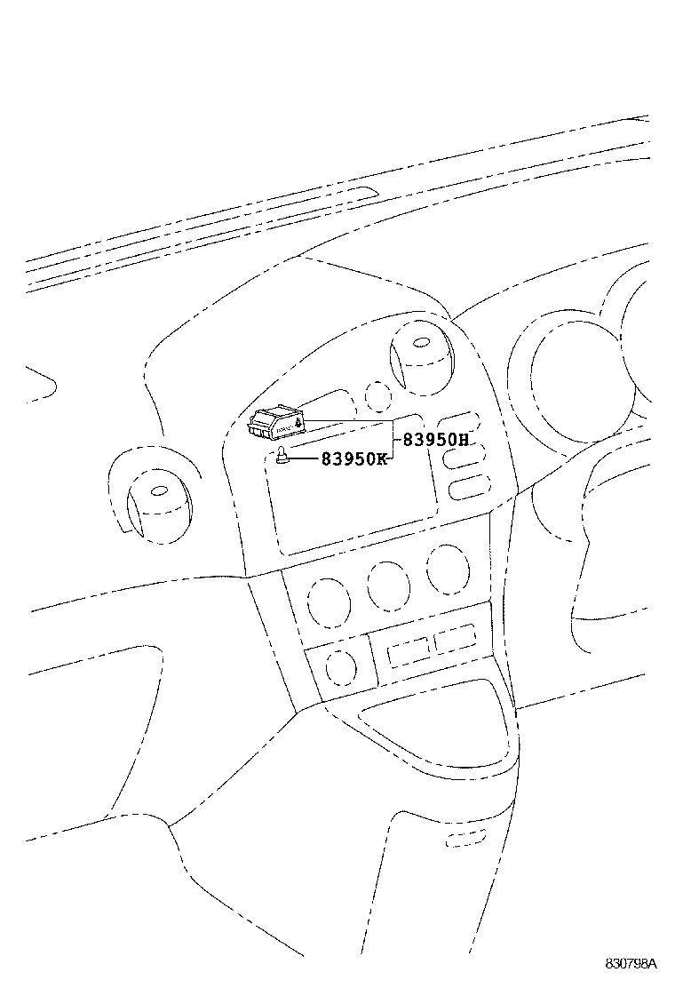 83950-01020 LAMP ASSY, PASSENGER SEAT BELT WARNING product image