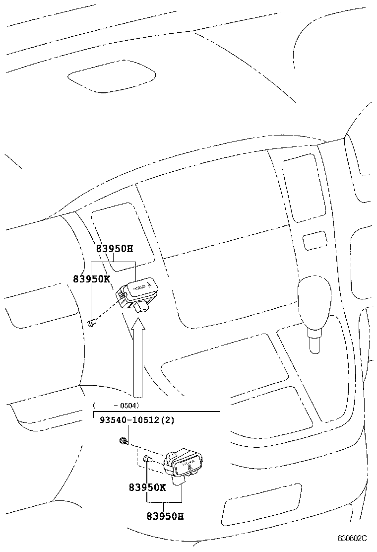 83950-58010 LAMP ASSY, PASSENGER SEAT BELT WARNING product image