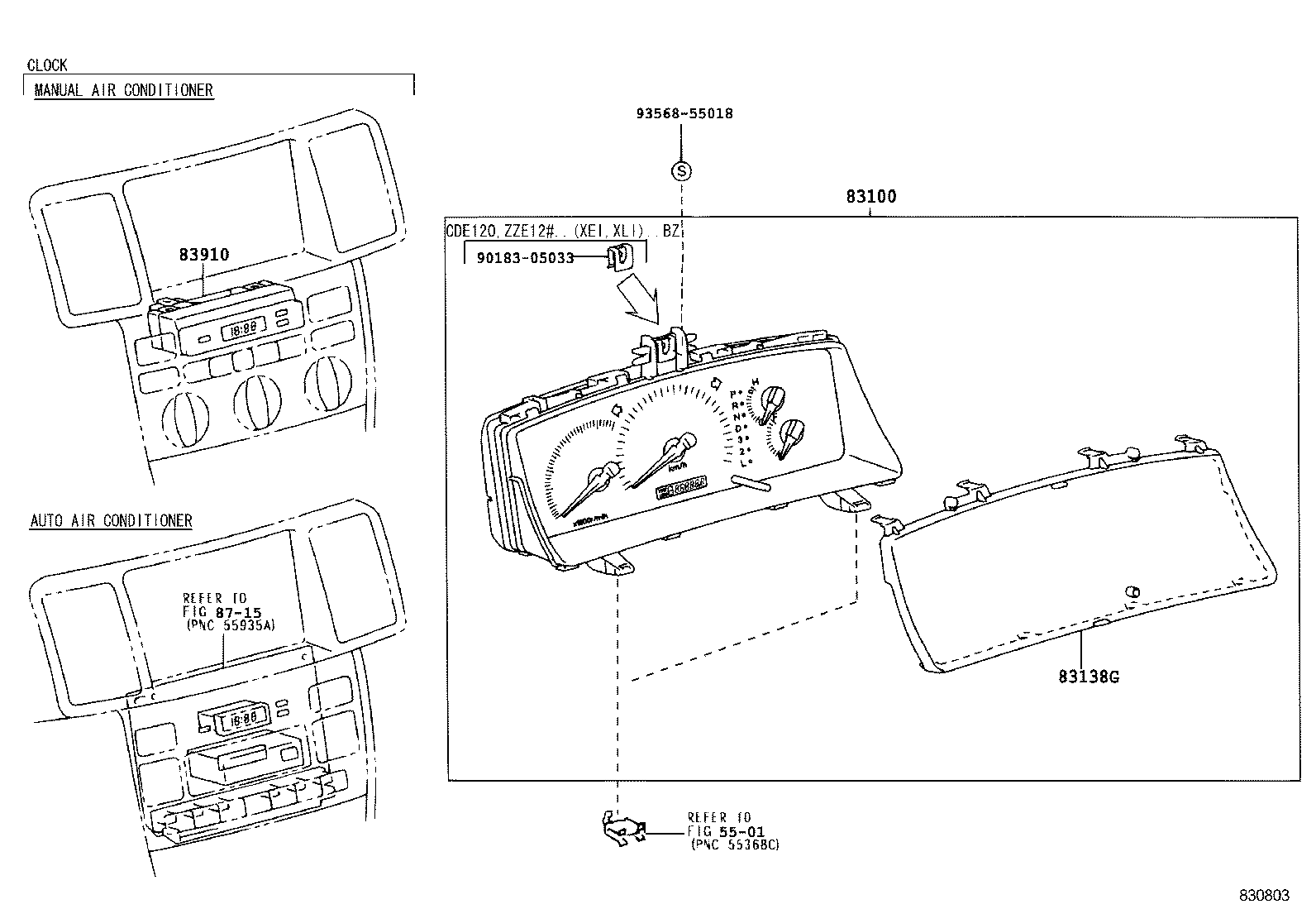 83852-02A70 GLASS, COMBINATION METER product image