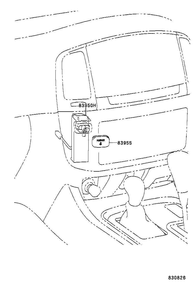 83950-60060 LAMP ASSY, PASSENGER SEAT BELT WARNING product image