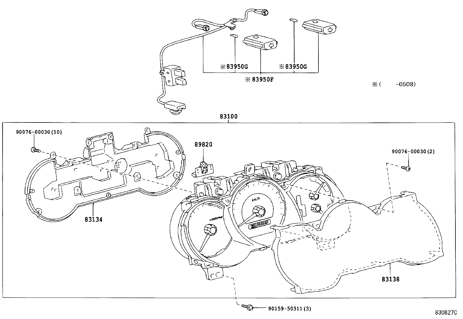 83950-35030 LAMP ASSY, TELLTALE product image