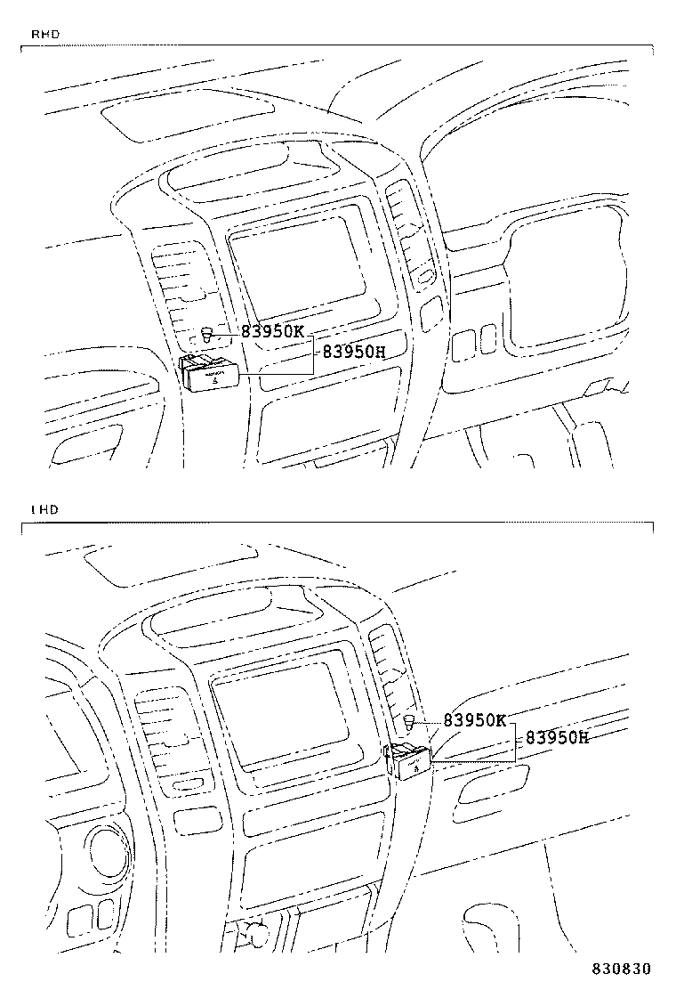 83950-60020 LAMP ASSY, PASSENGER SEAT BELT WARNING product image