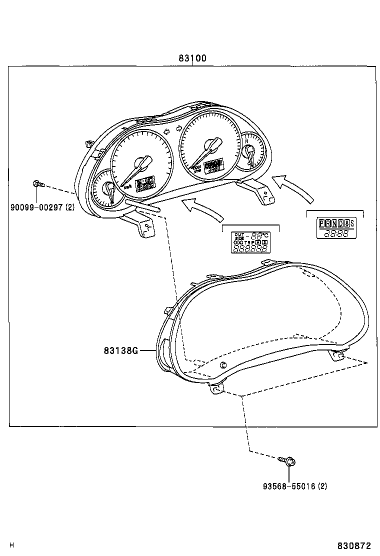 83800-05591 METER ASSY, COMBINATION product image