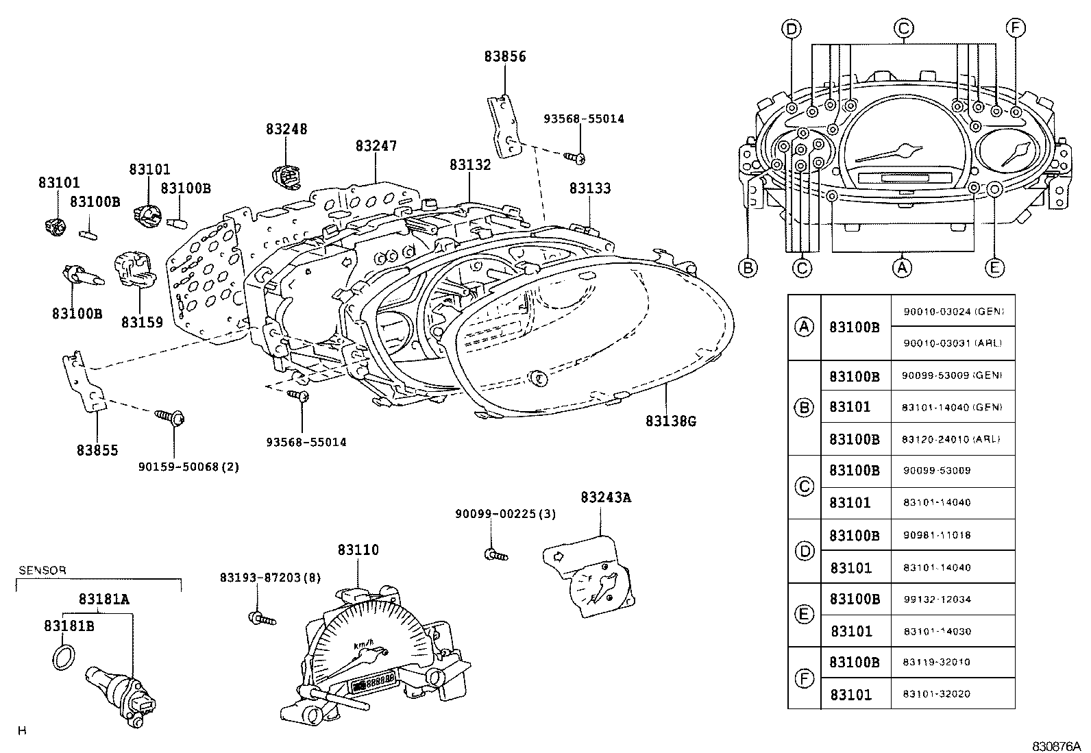 83291-52600 COMPUTER, COMBINATION METER product image