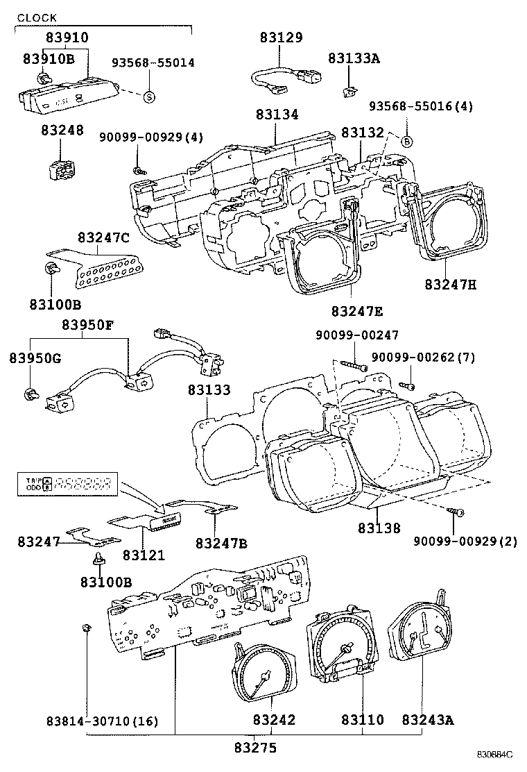 Toyota 90010-07009 BULB, CLOCK INDICATOR