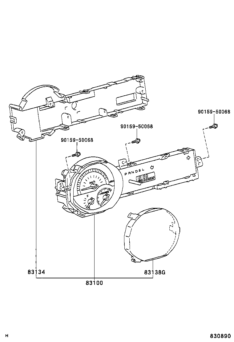 83852-5C760 GLASS, COMBINATION METER product image