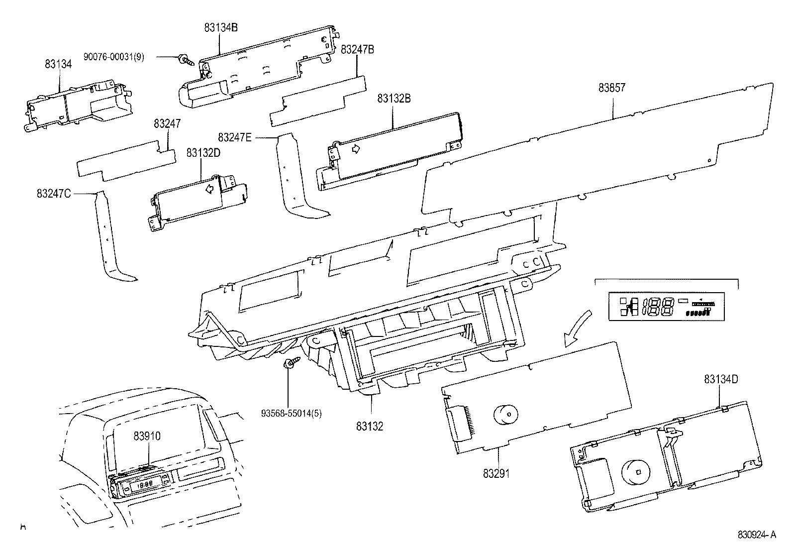 Toyota 83291-47232 COMPUTER, COMBINATION METER