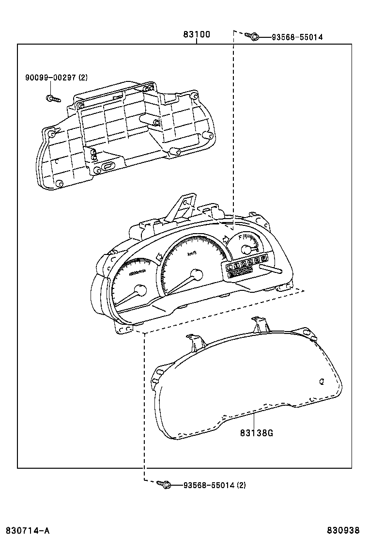 83852-44490 GLASS, COMBINATION METER product image