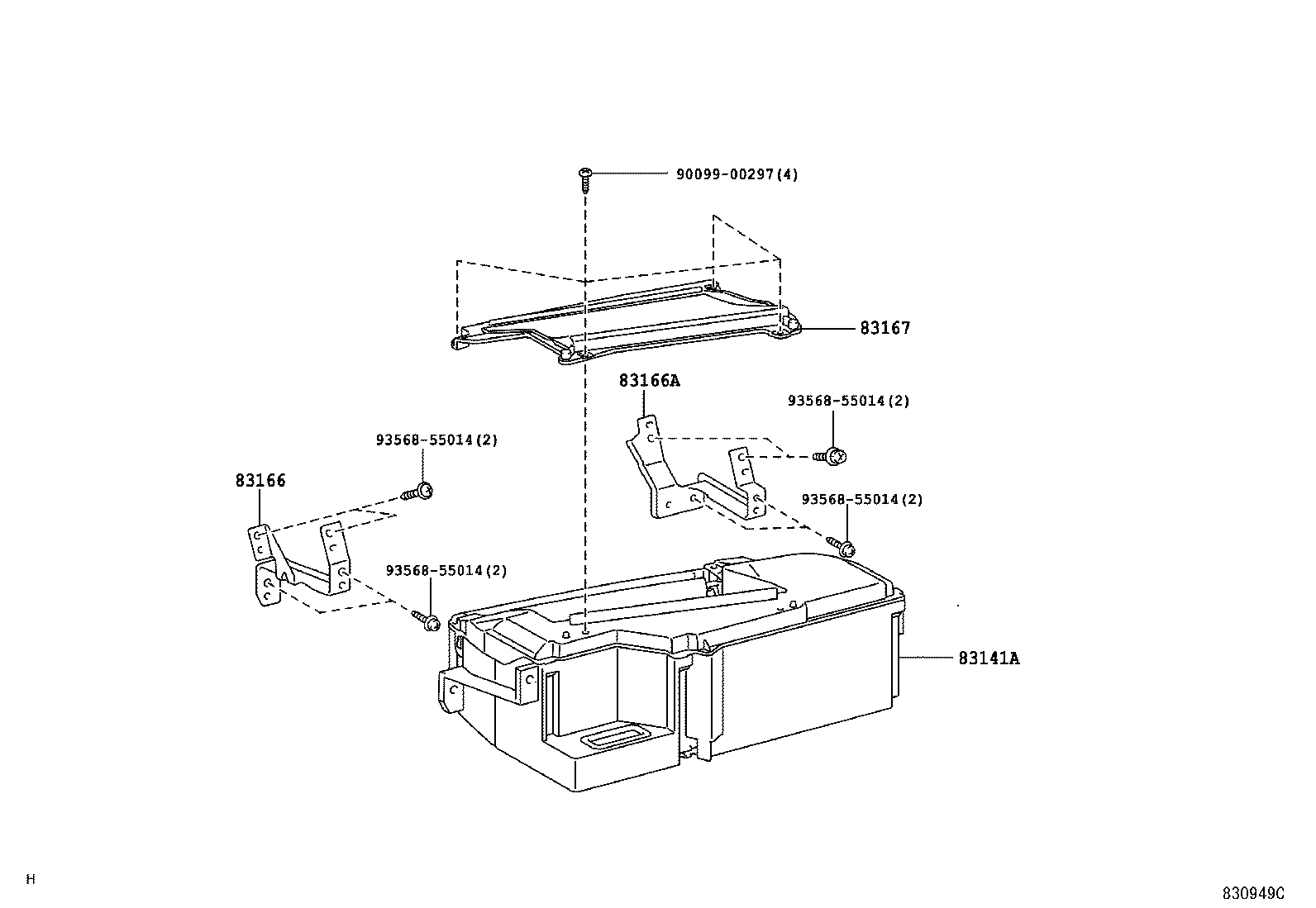 83141-30060 COMPUTER, COMBINATION METER MIRROR product image