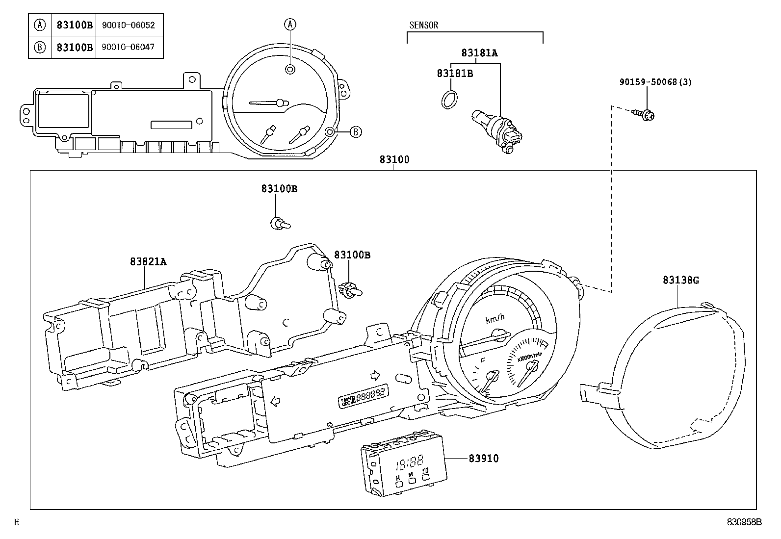 90010-06047 BULB, COMBINATION METER, NO.1 product image
