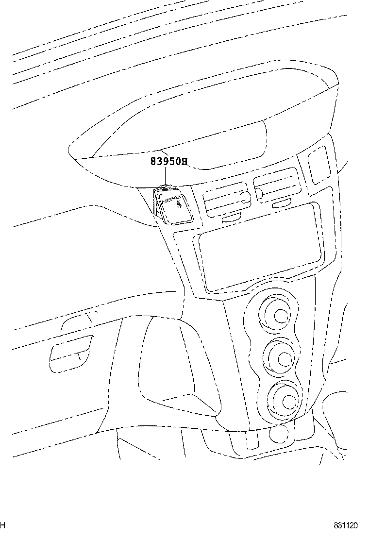 83950-52040 LAMP ASSY, PASSENGER SEAT BELT WARNING product image