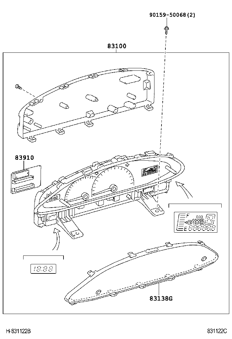 83910-52080 CLOCK ASSY product image