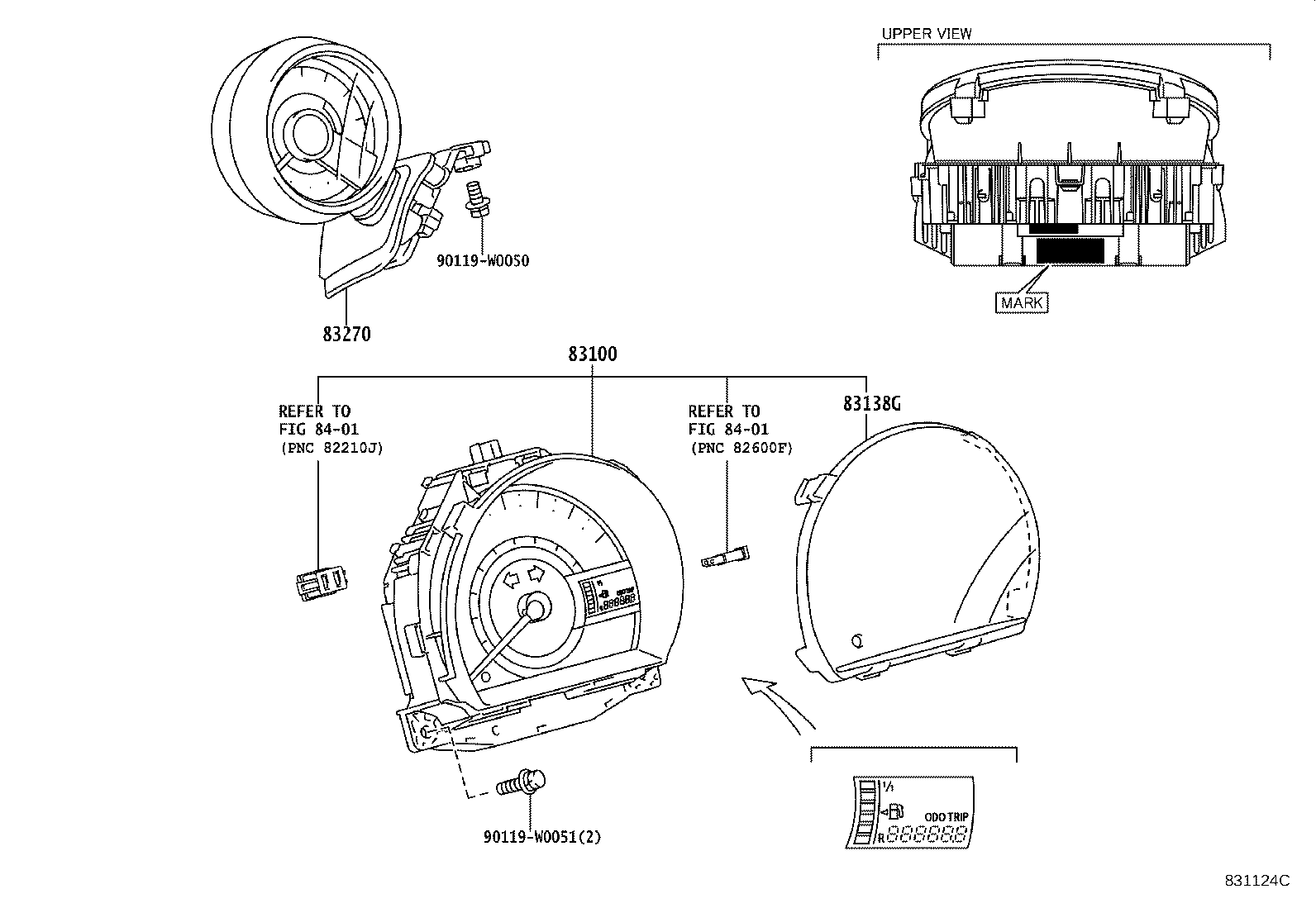 83270-0H010 TACHOMETER ASSY, ENGINE product image