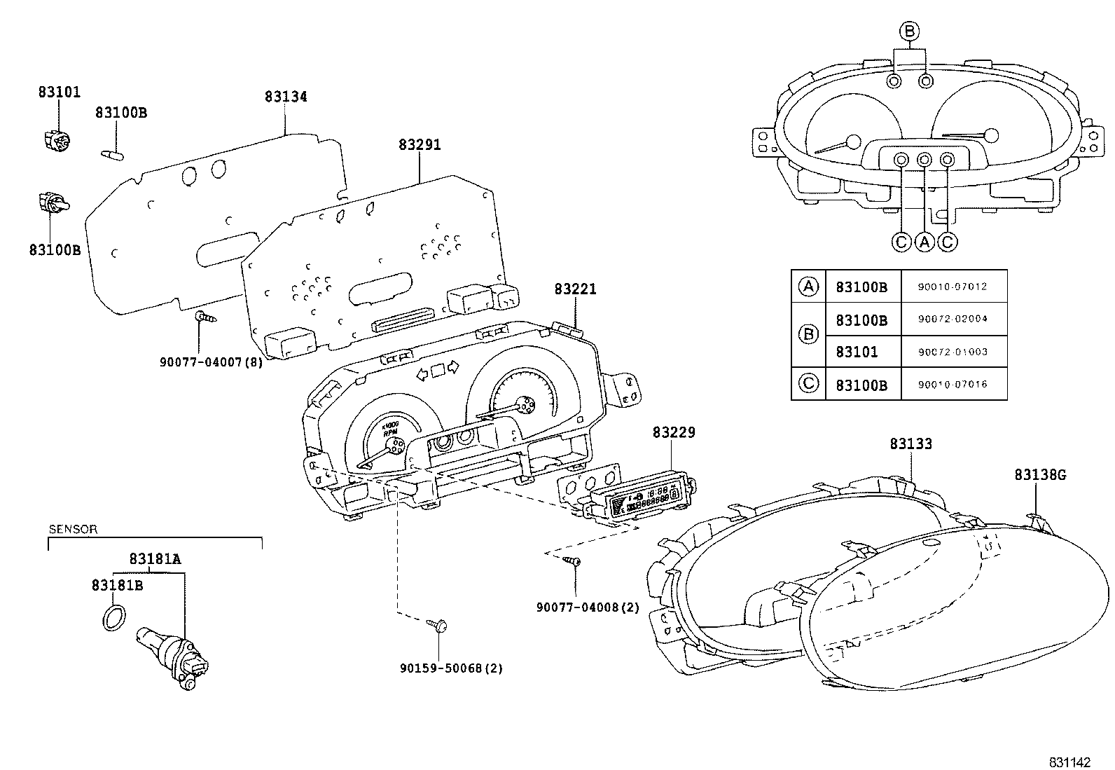 83221-5C700 METER, SPEED product image