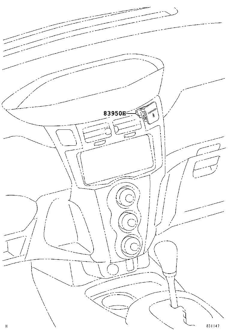 83950-0D030 LAMP ASSY, PASSENGER SEAT BELT WARNING product image