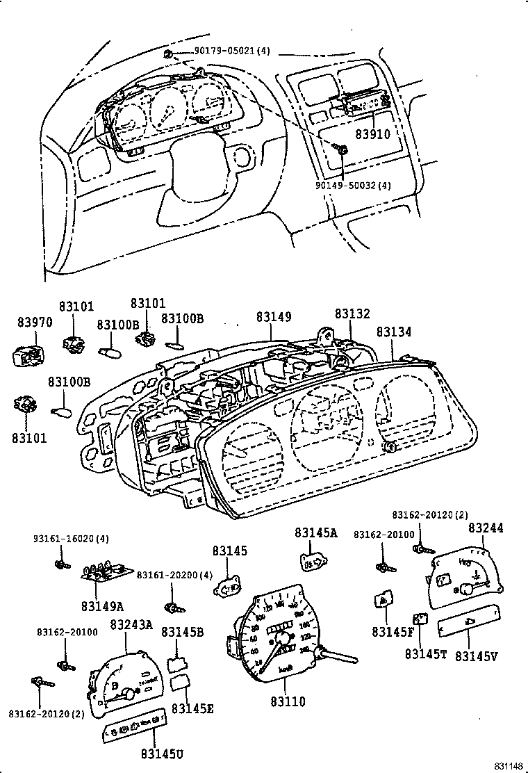 83132-05010 CASE, COMBINATION METER product image