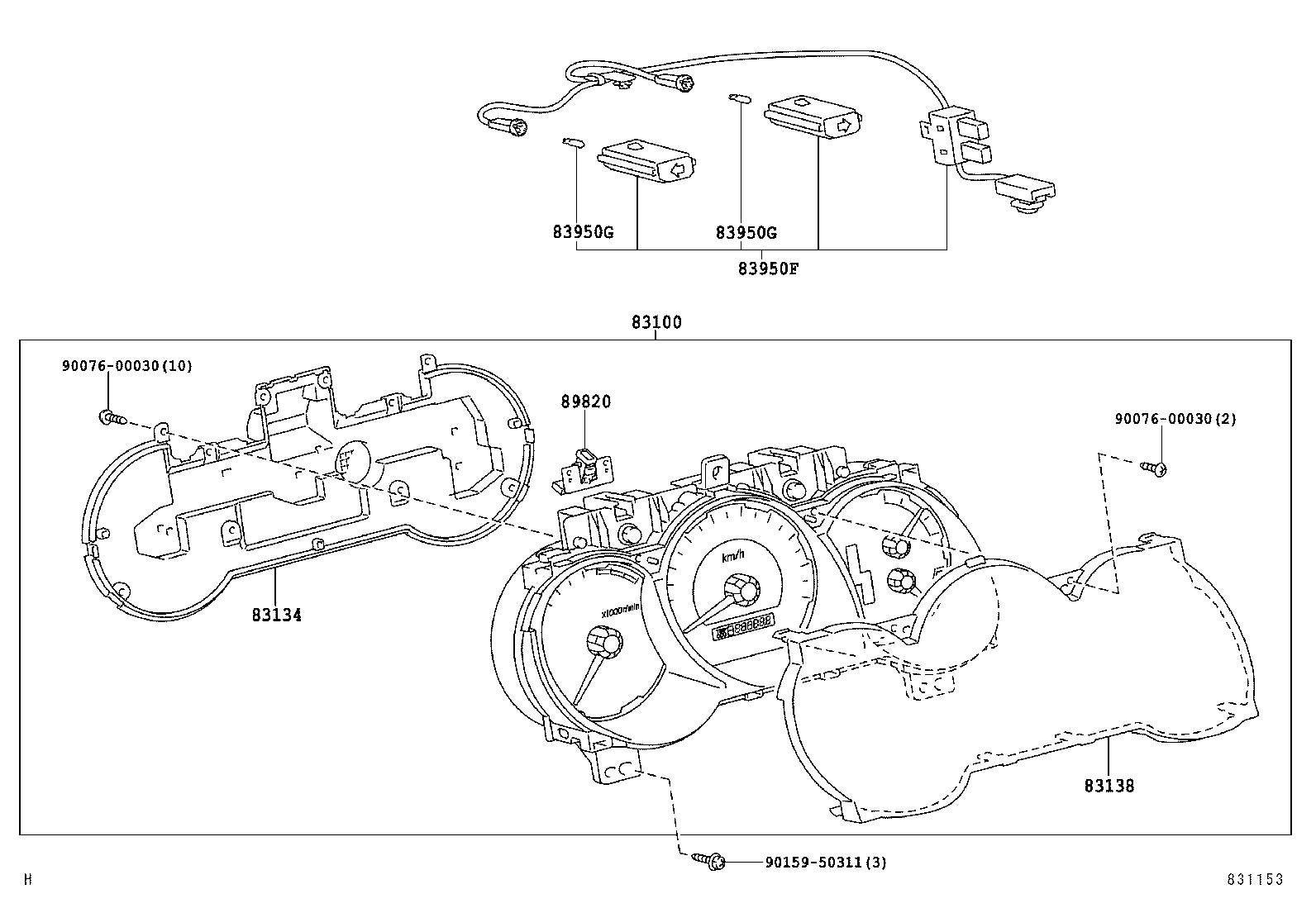 83852-3G400 GLASS, SPEEDOMETER product image