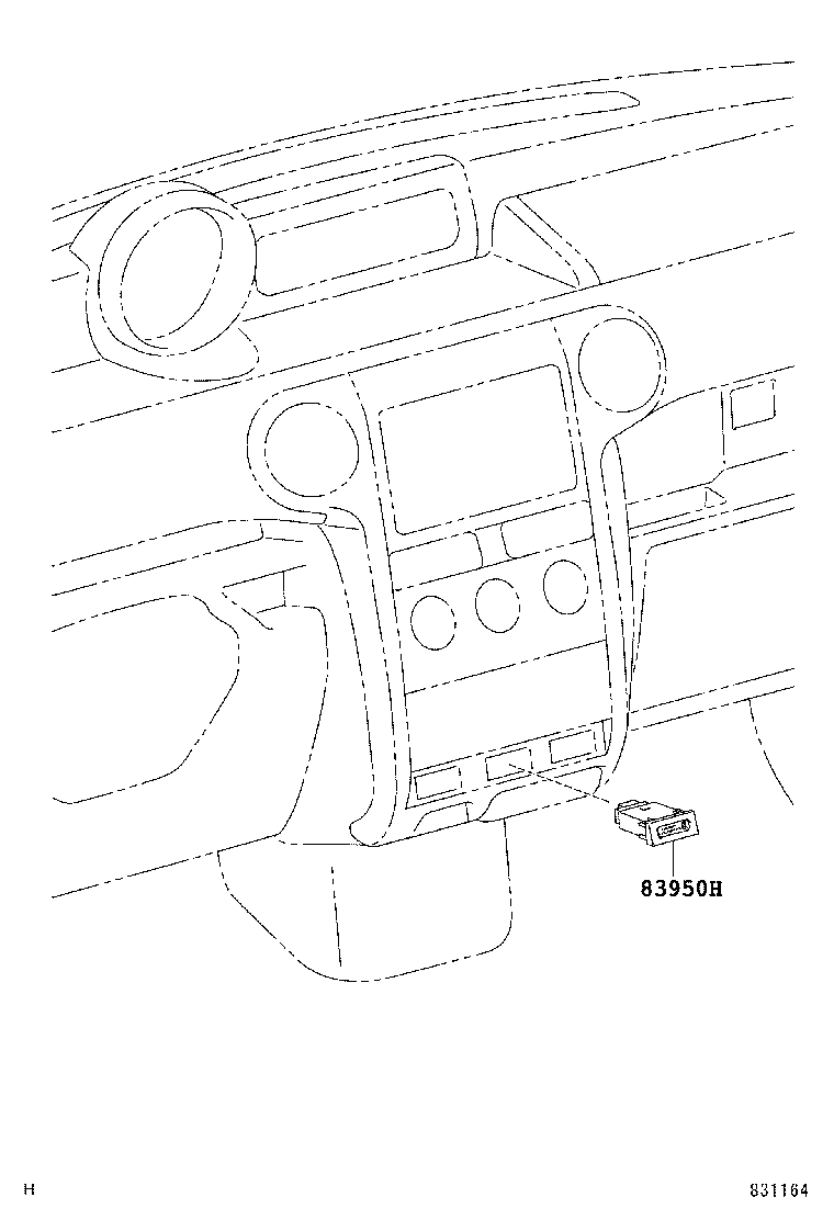83950-52070-B0 LAMP ASSY, PASSENGER SEAT BELT WARNING product image