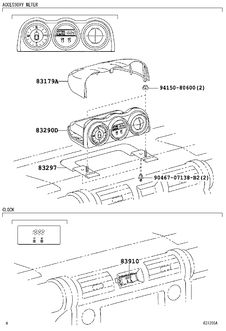 Toyota 83800-35L60 METER ASSY, COMBINATION