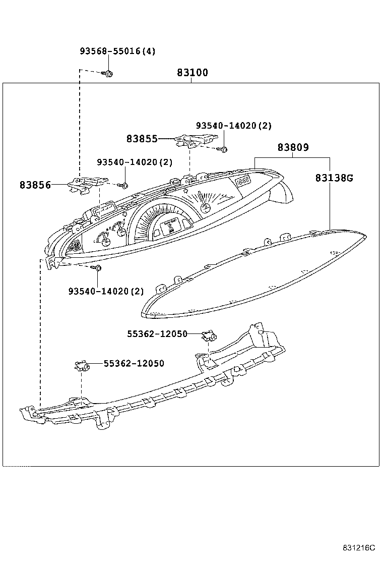 83809-28010 METER SUB-ASSY, COMBINATION product image