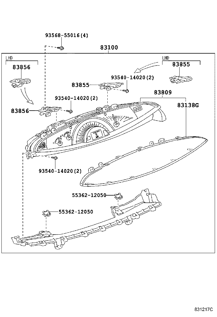 83809-28090 METER SUB-ASSY, COMBINATION product image
