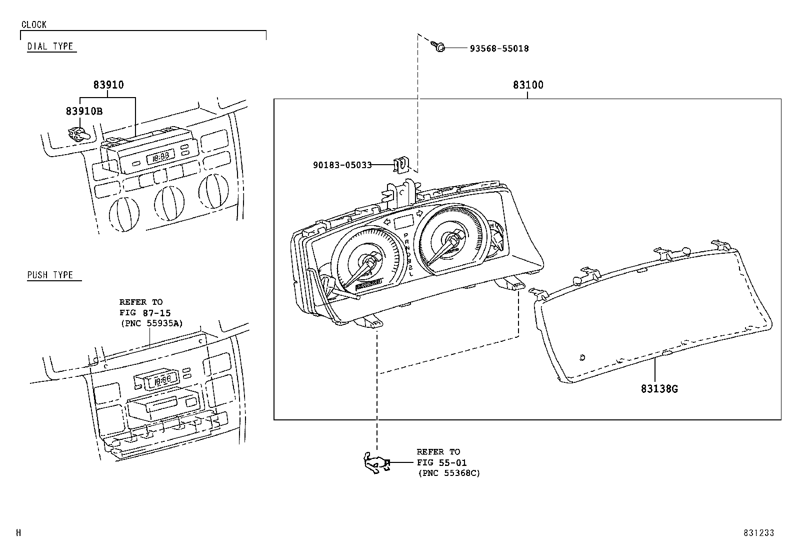 83852-8C001 GLASS, COMBINATION METER product image