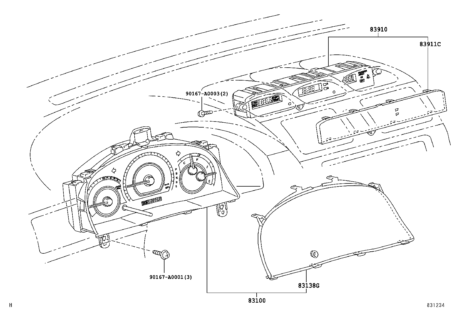 83910-AA032 CLOCK ASSY product image