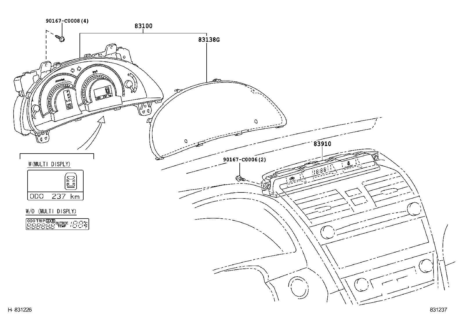 83910-06171 CLOCK ASSY product image