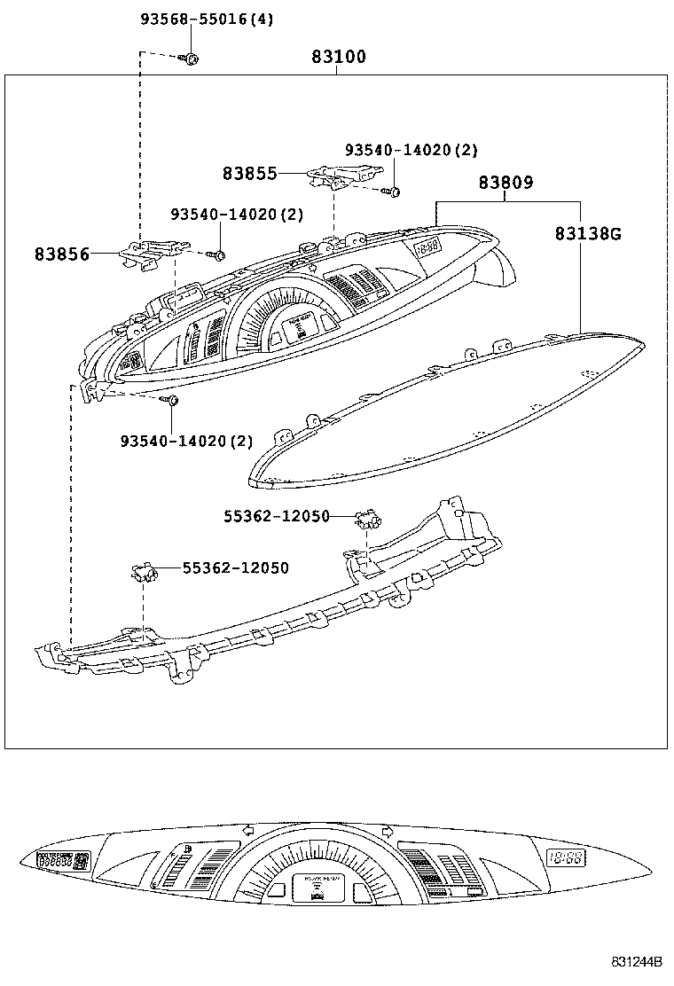 83809-28501 METER SUB-ASSY, COMBINATION product image