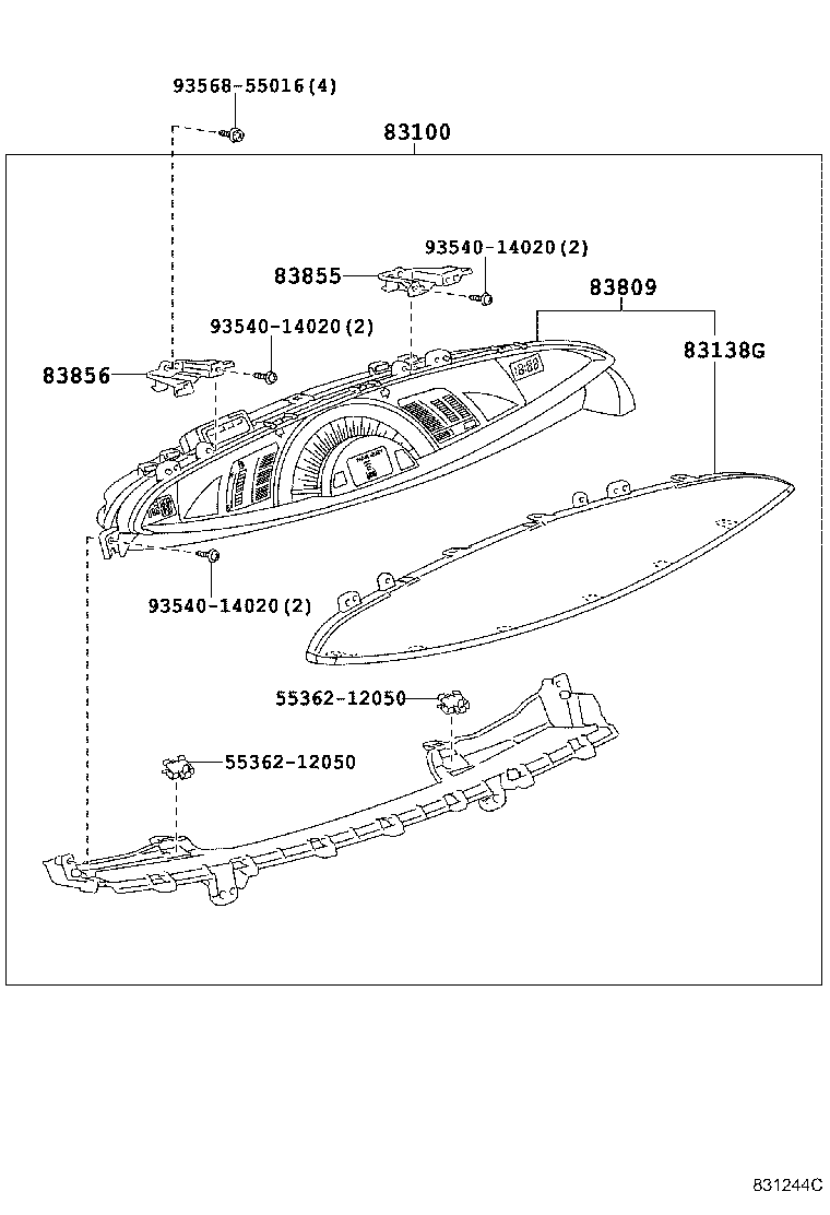 83809-28362 METER SUB-ASSY, COMBINATION product image
