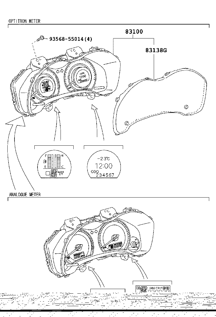 83800-0Z290 METER ASSY, COMBINATION product image