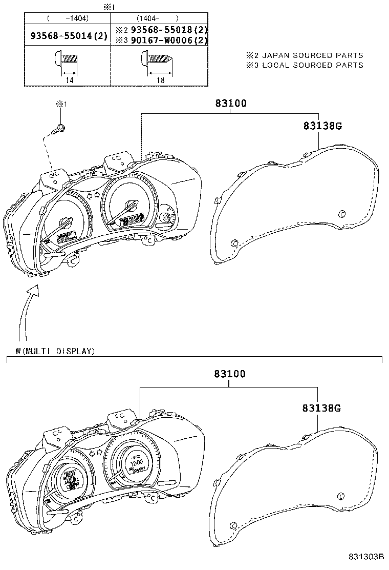 83800-0Z320 METER ASSY, COMBINATION product image