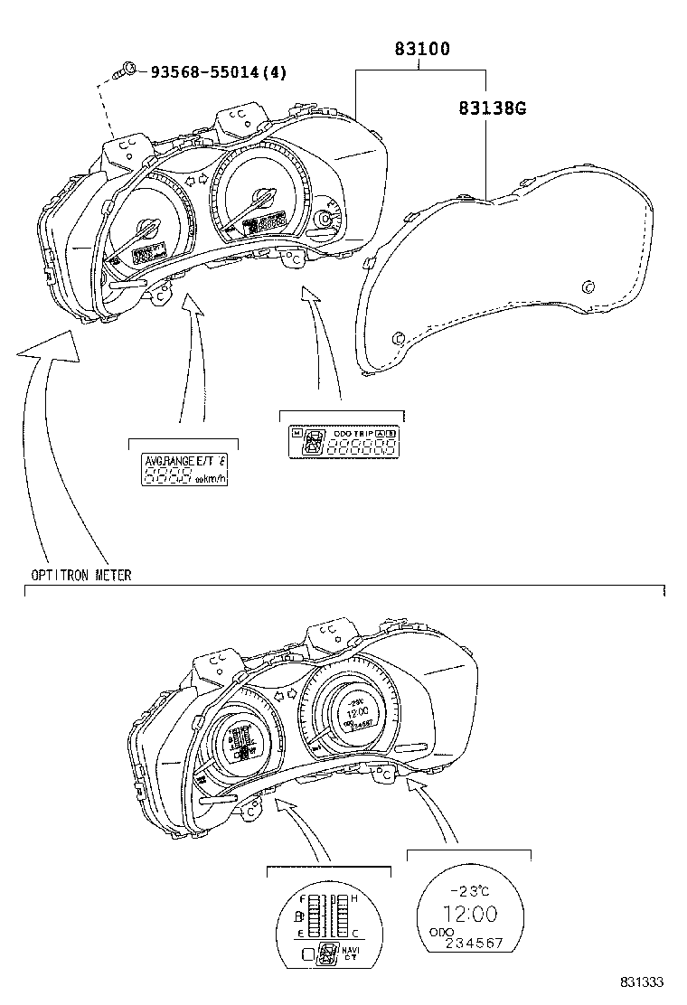 83800-0W620 METER ASSY, COMBINATION product image