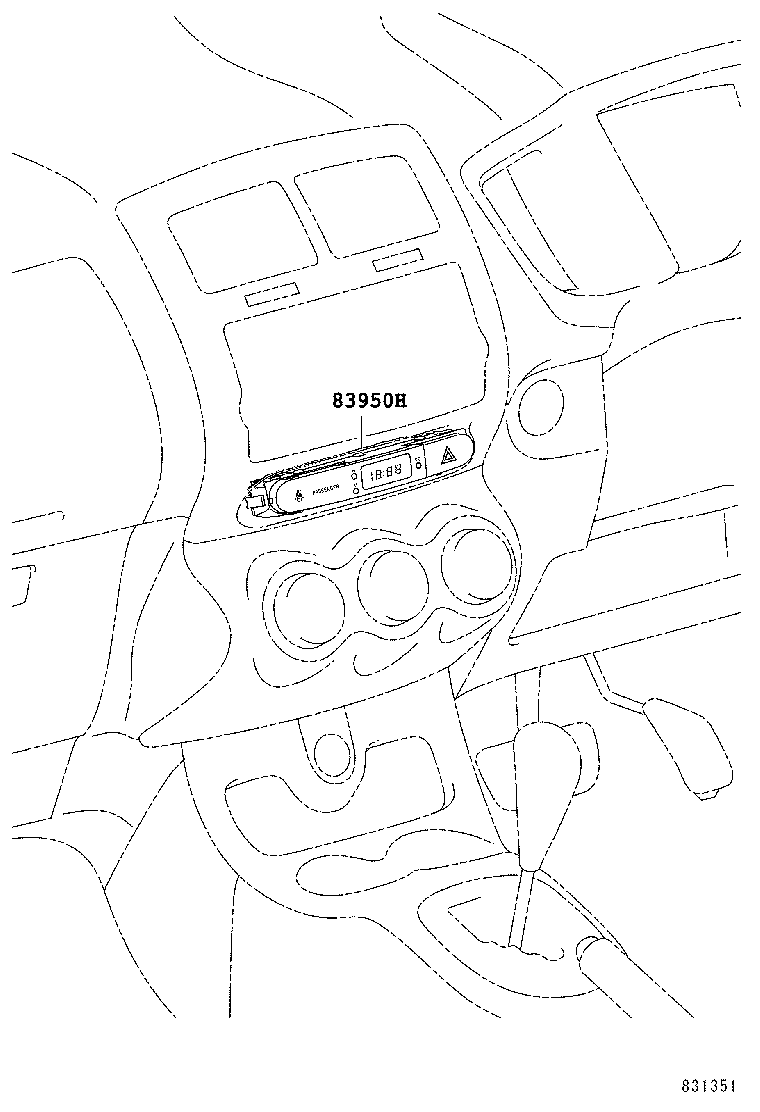 83950-52080 LAMP ASSY, PASSENGER SEAT BELT WARNING product image